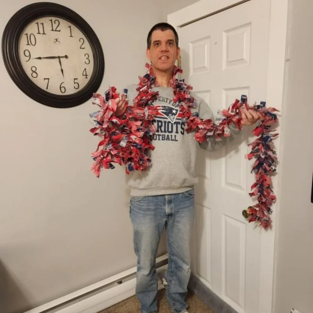 NFL Christmas- Garland -Holiday 8 foot Hand Crafted Multicolored
